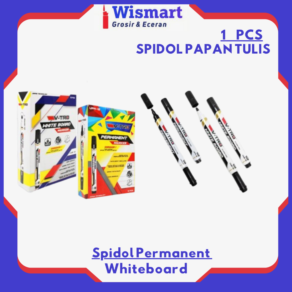 

SPIDOL 1PCS V-TRO/MONTANA/ESCO PERMANENT / WHITEBOARD HITAM MP-12 VTRO - SPIDOL PAPAN TULIS