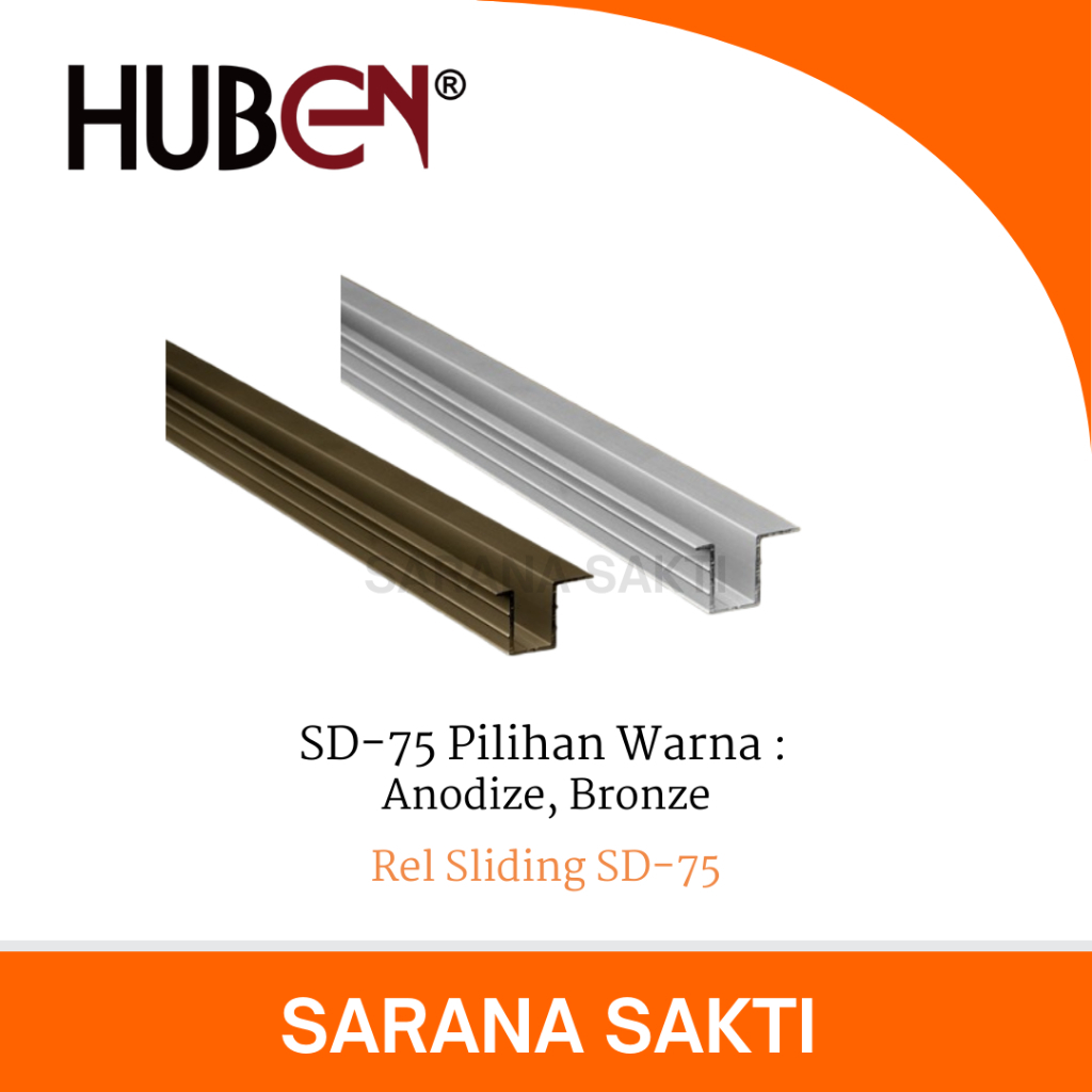 Rel Sliding SD-75 HUBEN |  Rel Pintu Lemari Geser