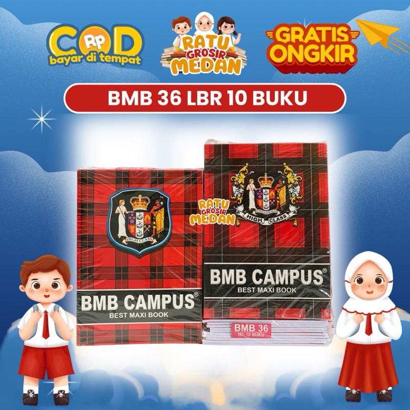 

BUKU PANJANG BMB ISI 36 LEMBAR (BEST SELLER) HARGA PER PACK 10 BUKU