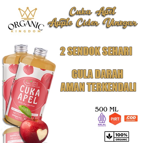 

MAR 1 liter Cuka Apel Organic Apple Cider Vinegar Keto Diet Detox Pelangsing Penurun Berat Badan
