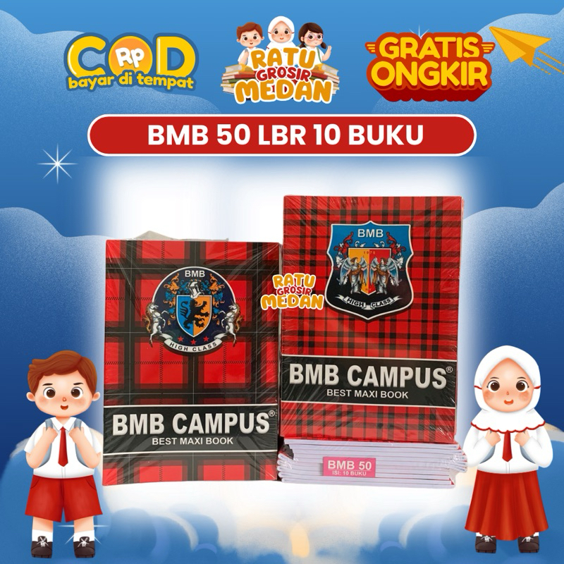 

BUKU PANJANG BMB ISI 50 LEMBAR (BEST SELLER) HARGA PER PACK 10 BUKU