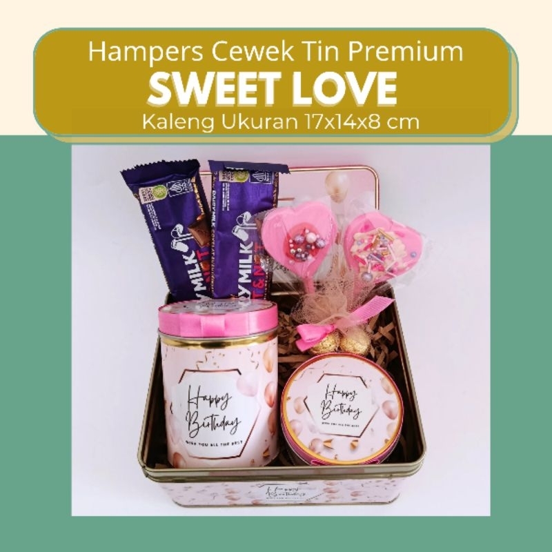 

Hampers Ulang Tahun / Coklat Ulang tahun / Hamper Cokelat Premium Tin Sweet Love Birthday Gift Box for Girlfriend by Hapunni Collection