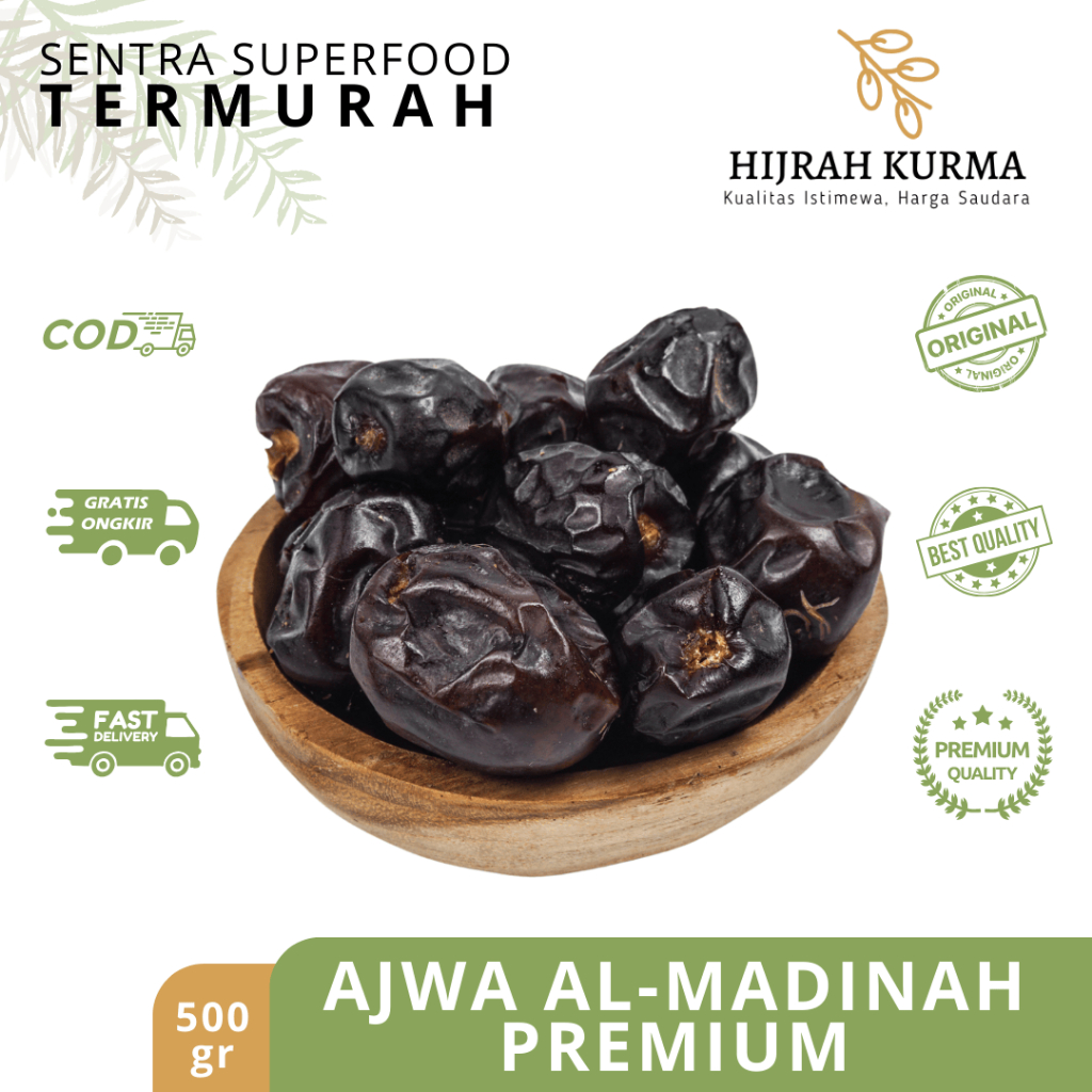 

KURMA AJWA AL-MADINAH PREMIUM 500 GRAM