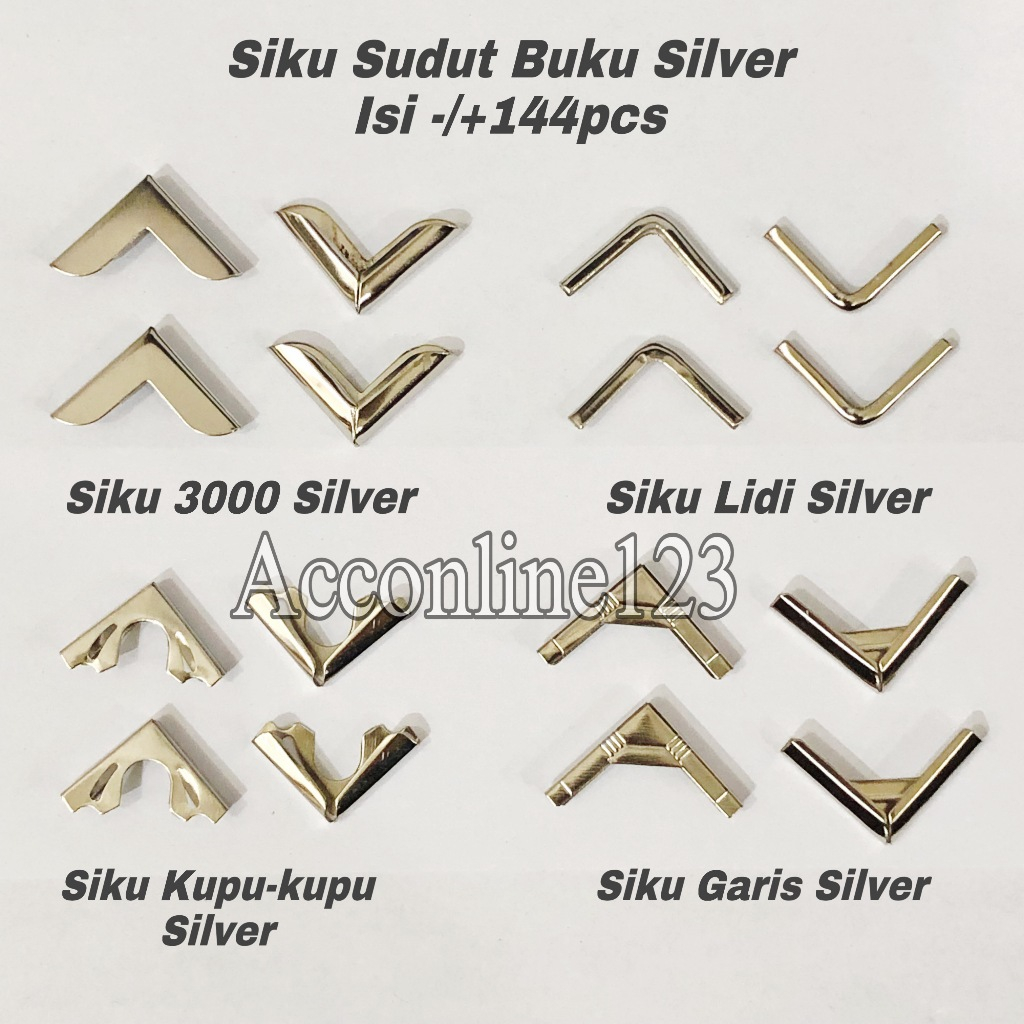 

Siku Sudut Buku / Siku Agenda / Siku Buku Yasin Silver Isi -/+144pcs