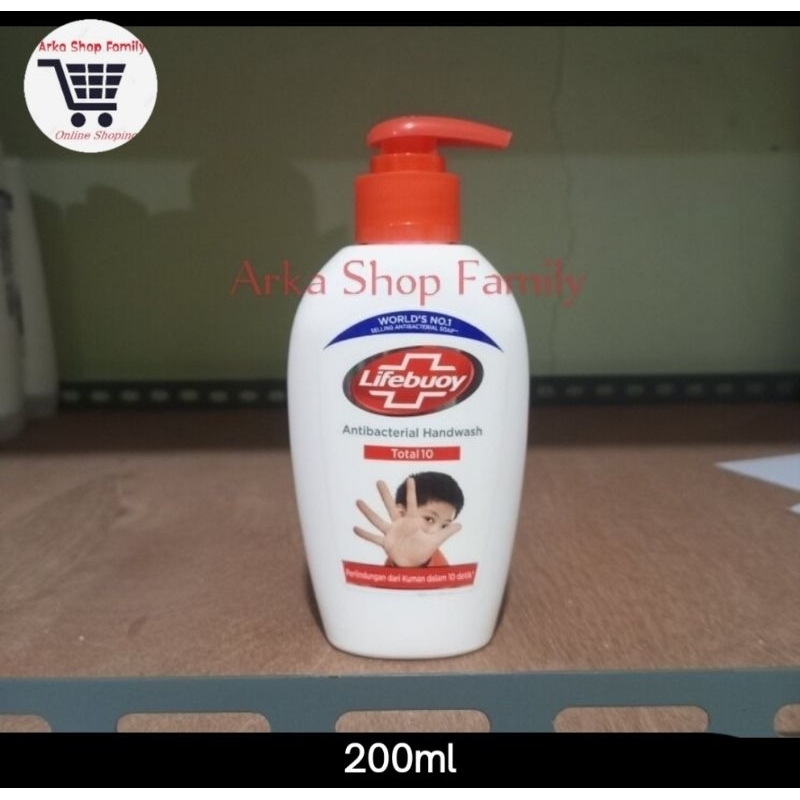 LIFEBUOY Handwash Antibacterial Total10 Pump Botol Pompa Handsoap 200ml