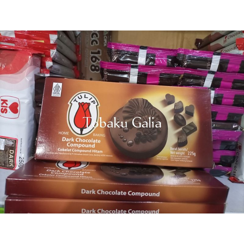 

COKELAT BATANG DARK CHOCOLATE COMPOUND TULIP 225g/SPARROW SPECIAL 500g