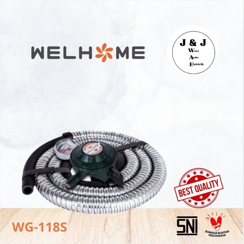 PAKET REGULATOR DAN SELANG GAS WELHOME WG-118S REGULATOR GAS WELHOME