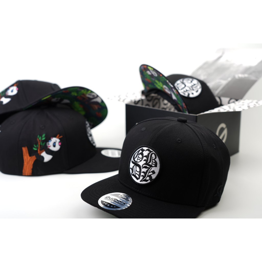 Topi Snapback Original Gudback Panda Hitam Baseball Cap Distro Fashion Pria Wanita Hip Hop Hat Dewas