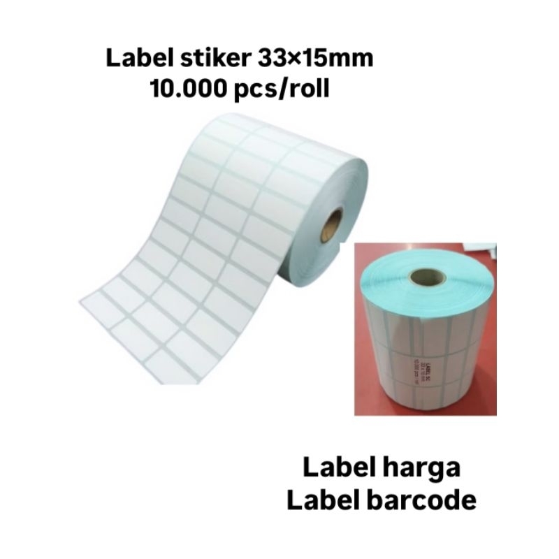 

Label stiker sc 33 x 15 mm. 10.000 pcs /roll