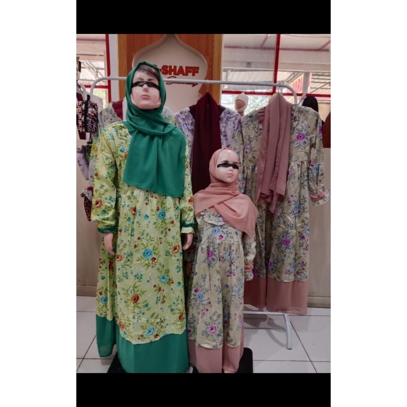 Gamis anak motif bunga