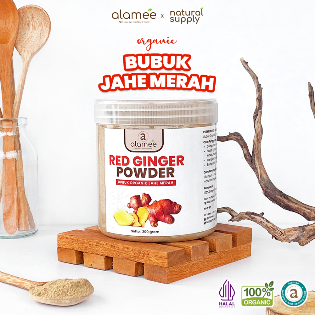 

ALAMEE Red Ginger Powder Premium Minuman Jahe Merah Bubuk Tanpa Campuran Sehat Serbuk Minuman 200gr