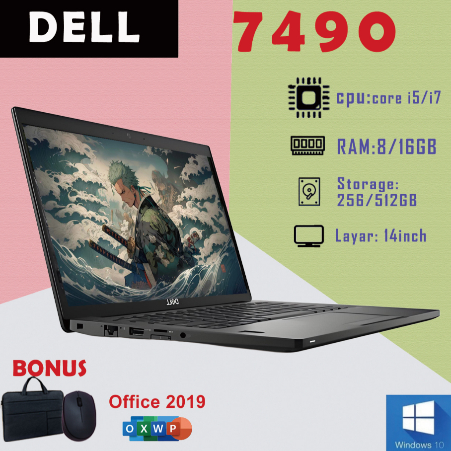 Laptop Dell Latitude 7490 Intel core i5 RAM 8GB SSD 256GB Murah Kualitas Bagus Garansi Toko
