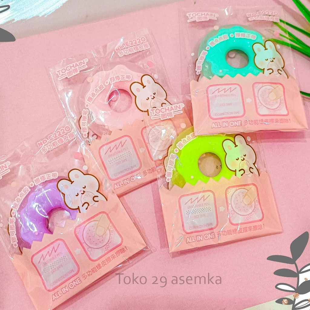 

PENGHAPUS CORRECTION TAPE TOCHAIN BENTUK DONAT E2220 HAPUSAN UNTUK KERTAS PULPEN ALAT TULIS SEKOLAH