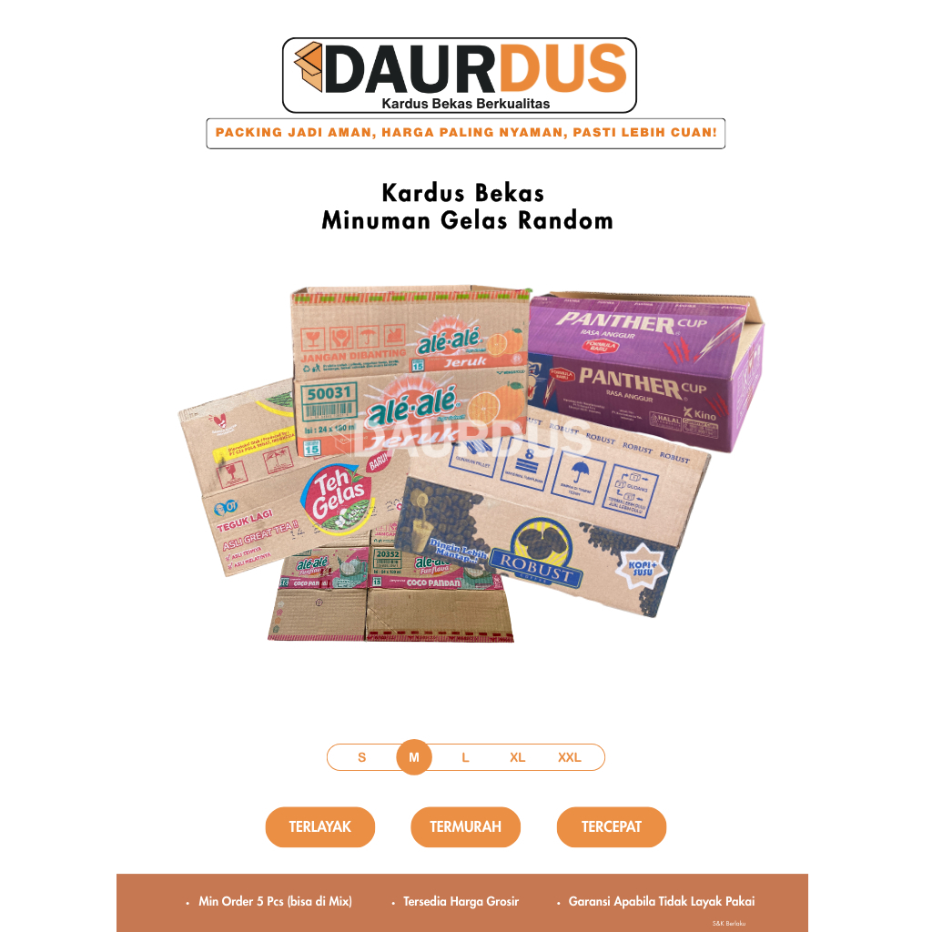 Kardus Packing Bekas Minuman Cup | Box | Kemasan | Packing (Ale-Ale,Teh Rio, Teh Gelas )