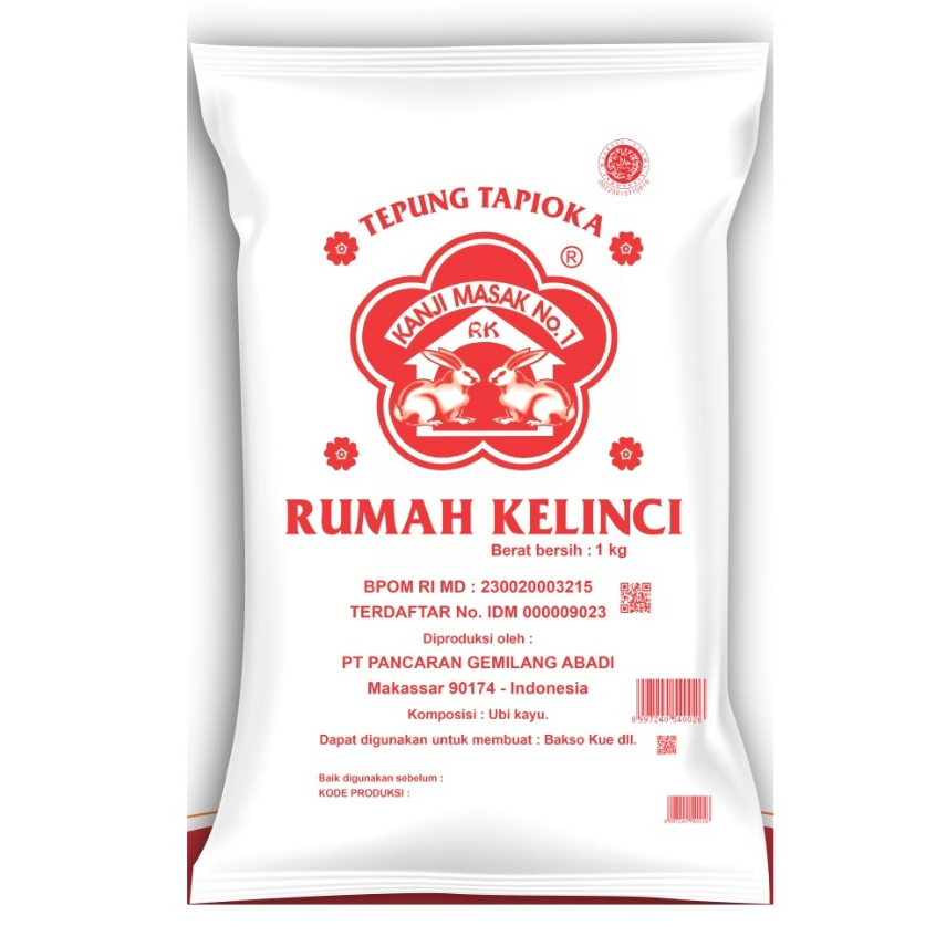 

RUMAH KELINCI TEPUNG TAPIOKA 1KG - TEPUNG TAPIOKA