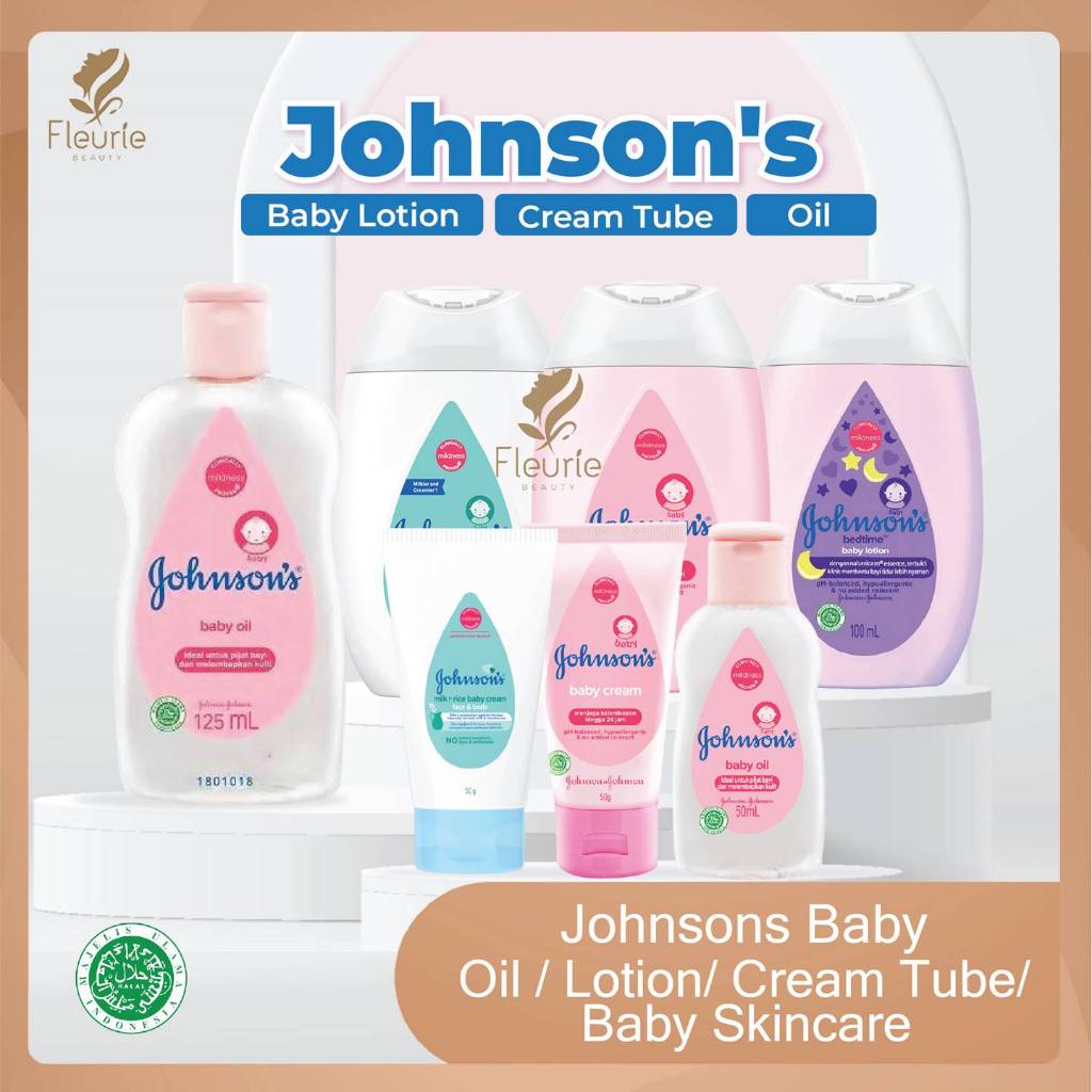 Johnson's Baby Oil / Lotion / Cream Tube / Baby Skincare - Johnsons Lotion Bayi Krim Bayi Minyak Bay