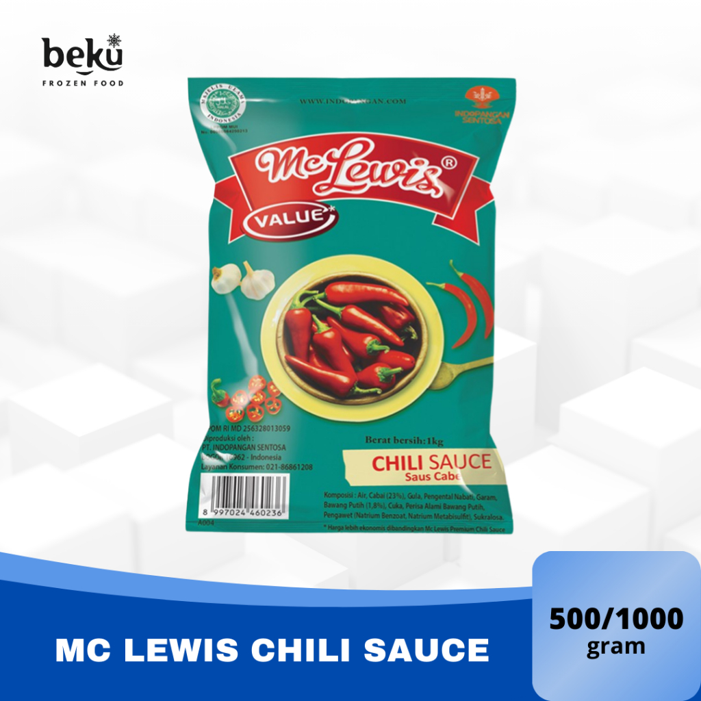 

[SOLO, JATENG] MC LEWIS CHILI SAUCE - MC LEWIS SAUS CABAI (500g/ 1 kg)