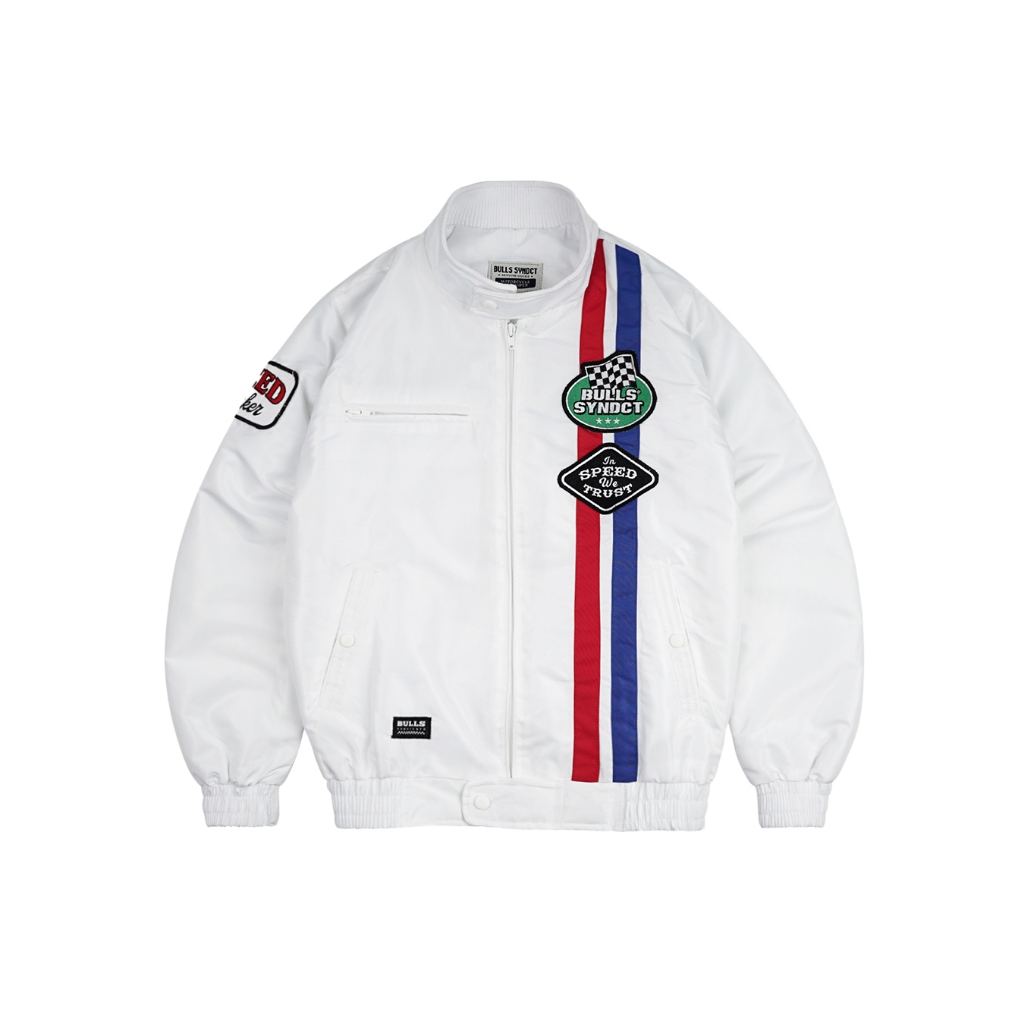 BULLS SYNDICATE Vintage Nascar Jacket | Costello White