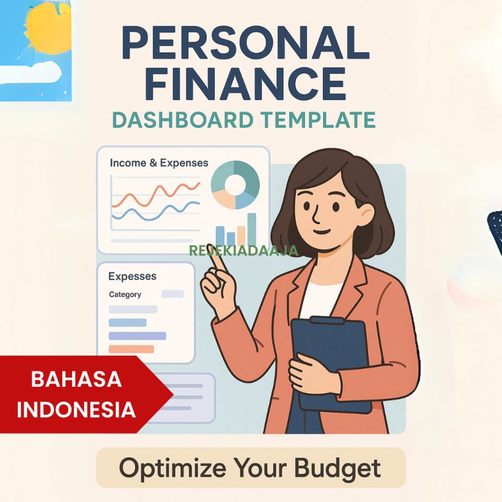 (20) Advanced Personal Finance Dashboard Template Laporan Keuangan Otomatis  Untuk Mencatat Pemasukan, Pengeluaran, Tabungan, Hingga Investasi Pribadi