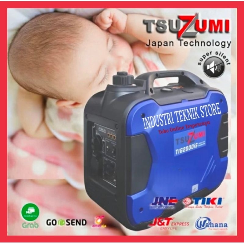 Genset Silent Inverter 2000Watt Tsuzumi TIG 2000ls Mesin Genset Bensin