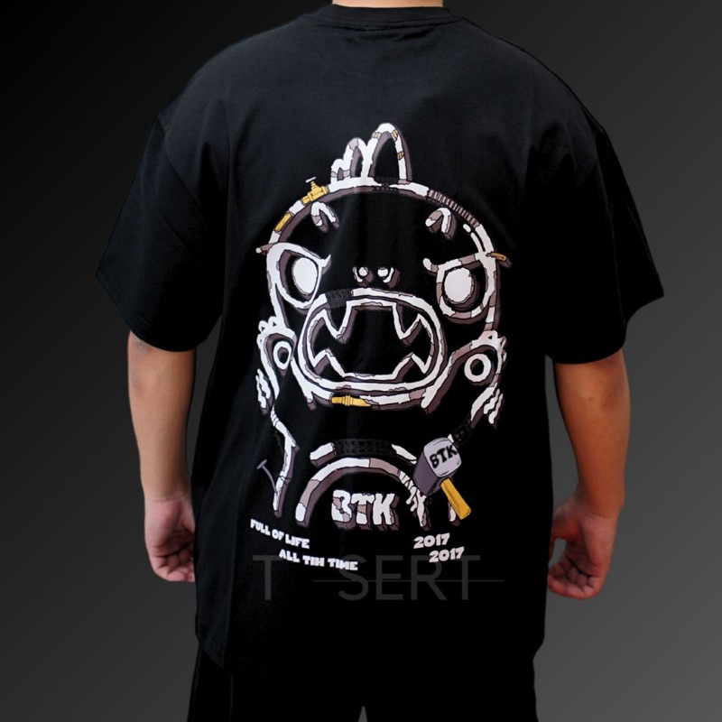 Btk Bestkiller Steel Pipe Cement Monster Black Tee Original / Kaos Btk Bestkiller Authentic Asli