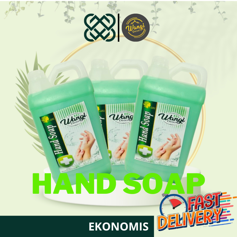 Wangi Desa Sabun Cuci Tangan Hand Soap 5 Liter Hijau - Sabun Pencuci Tangan