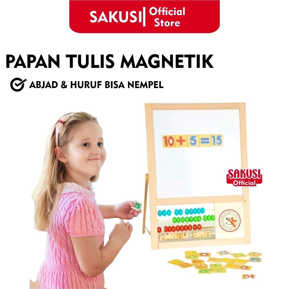 Sakusi Education Board Magnetic Board Mainan Papan Tulis Anak Papan Tulis Anak Magnetic Papan