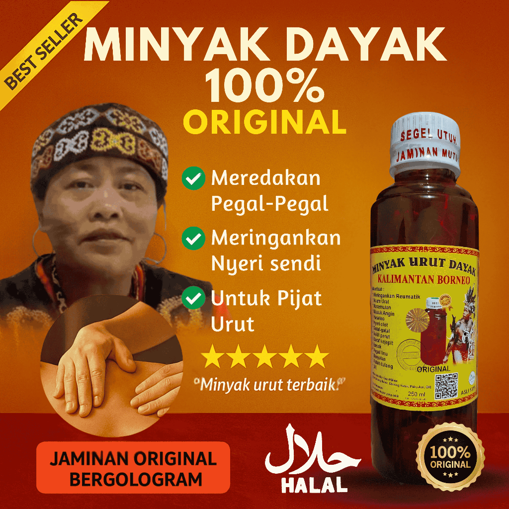 Distributor Resmi Minyak Urut Dayak Asli Kalimantan Minyak Dayak Asli Kalimantan Ori Ibu Ida