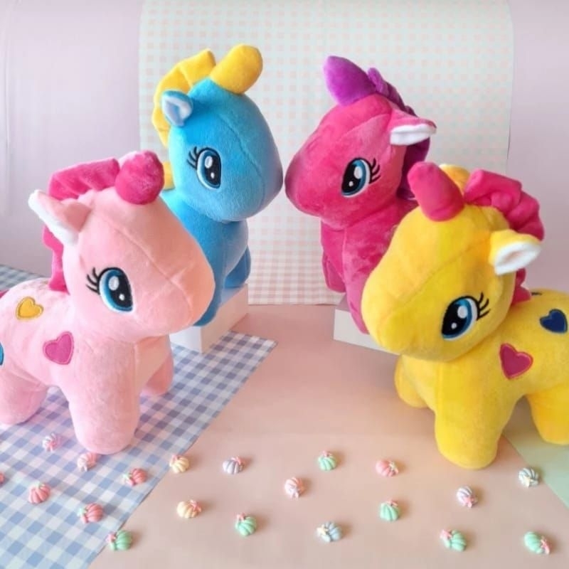 Boneka Murah Boneka Kuda Poni Boneka Unicorn Kuda Bertanduk