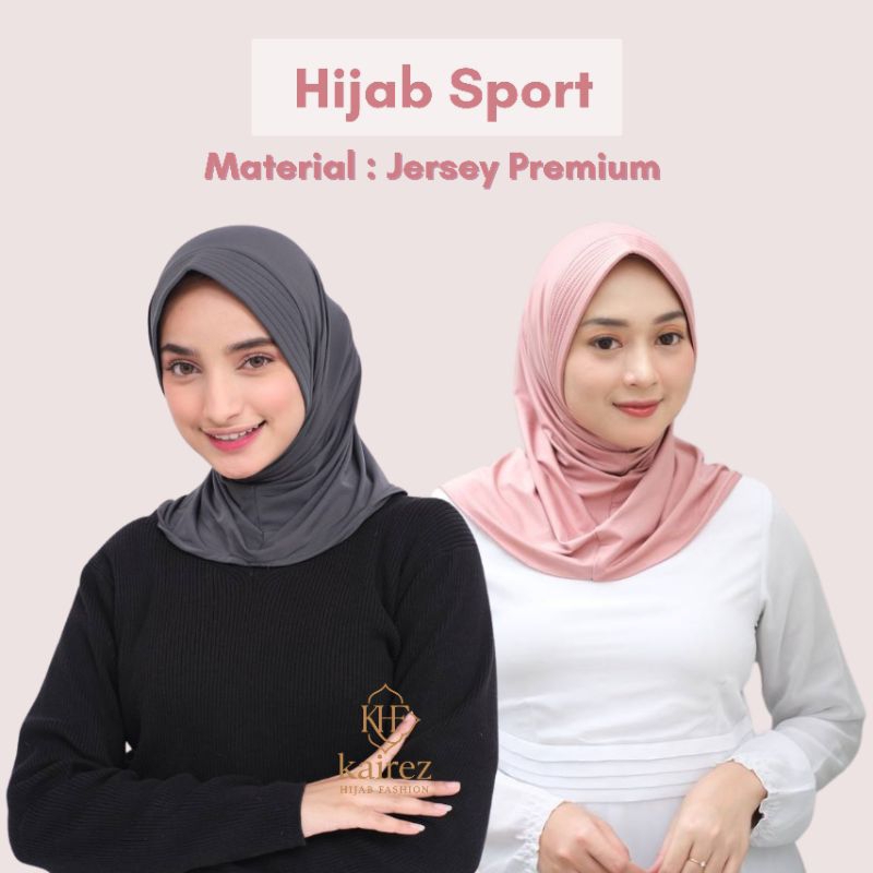Hijab Sport Jersey / Bergo Sport Jersey / Hijab Jersey Olahraga