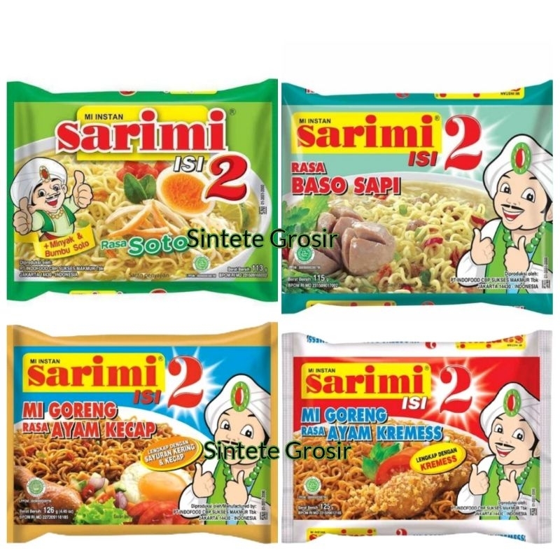 

Sarimi Mie Instan Rasa Goreng Dan Kuah isi 2 All Variant