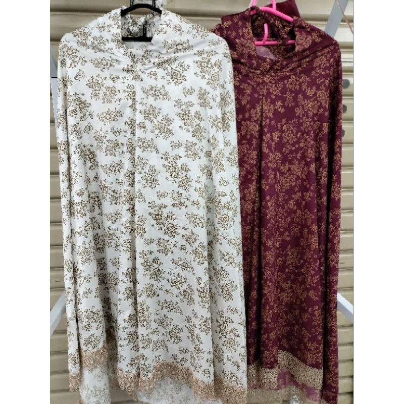 Mukena dewasa traveling bahan sutra koil adem lembut/COD mukena murah motif bunga/mukena bali virall