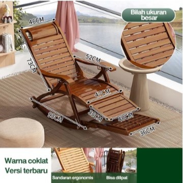 ( GARANSI 12 BULAN ) KURSI LIPAT GOYANG BAMBU KURSI GOYANG SANTAI KURSI MALAS KURSI GOYANG BULAT KUR