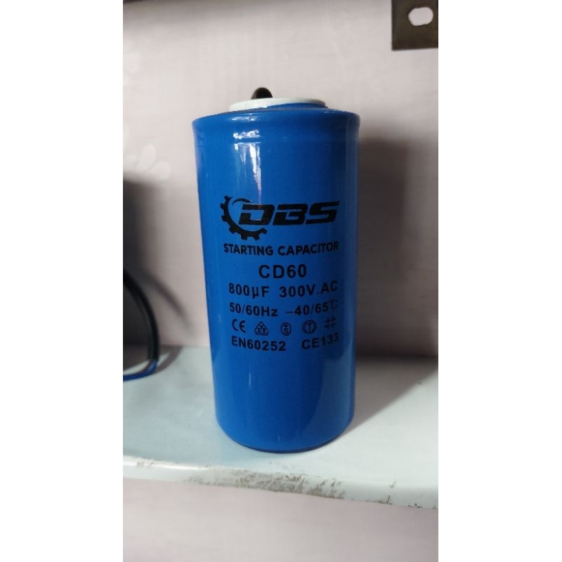 Kapasitor starting 800uf merk DBS kondisi baru