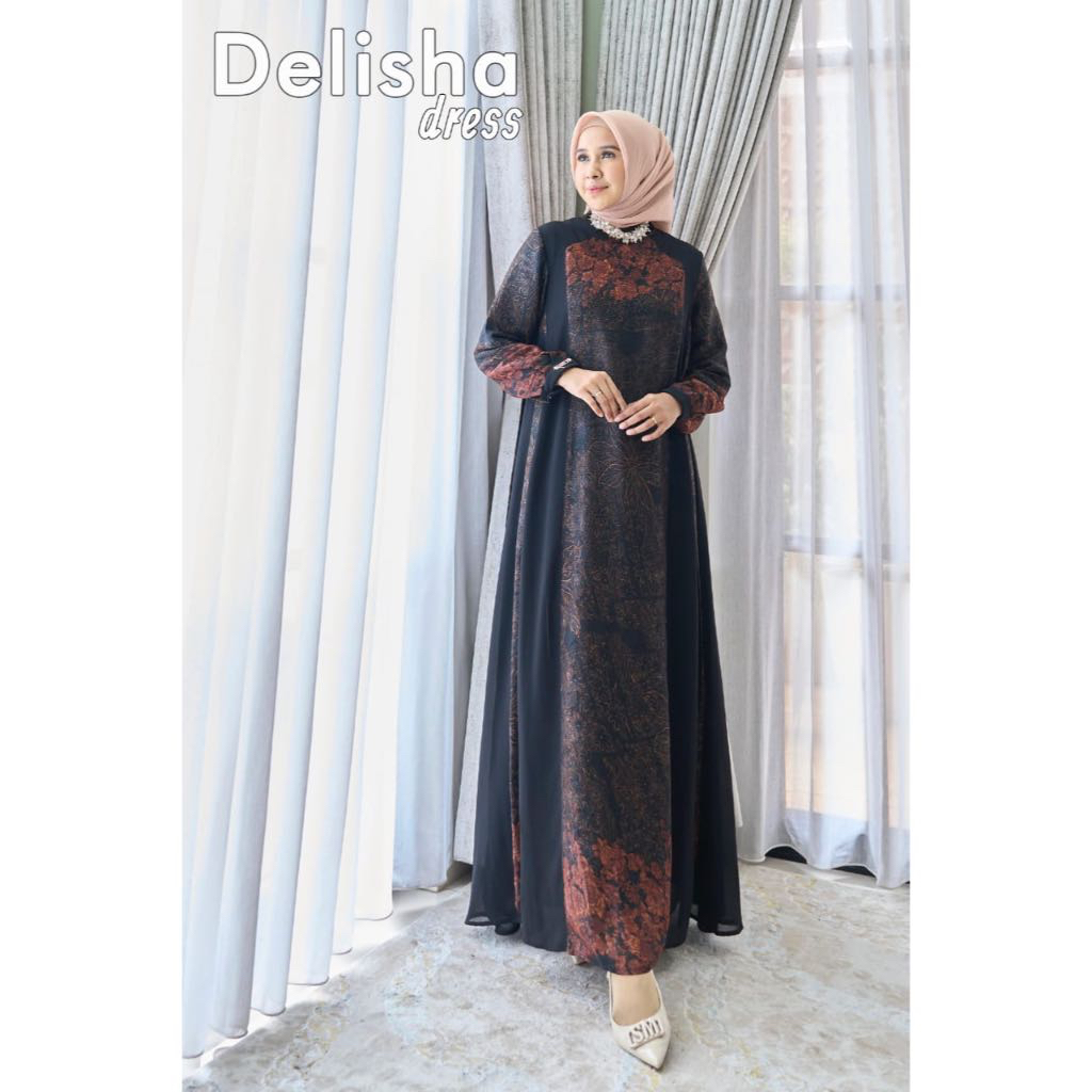 Marevi Delisha Dress - Gamis Marevi / Marevi Premium / Dress Marevi Terbaru / gamis delisha by Marev