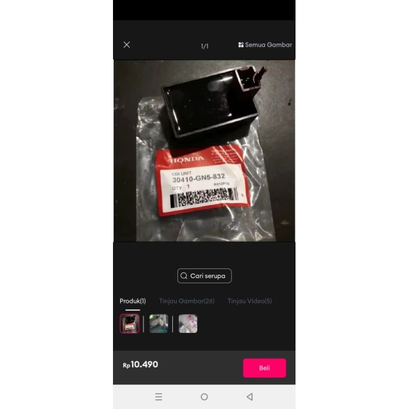 Cdi motor supra x grand fit new revo GN5