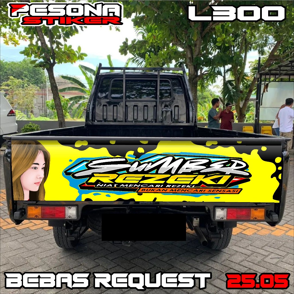 STKER DECAL PINTU BELAKANG L300 STIKER DECAL BAK BELAKANG L300 BEBAS CUSTOM KD 25.05