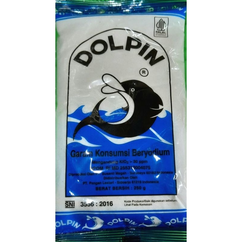 

Garam Konsumsi Beryodium Dolpin 250g ,500g