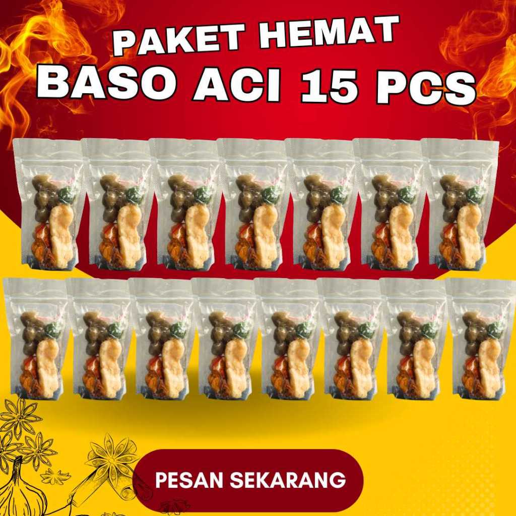 

Baso Aci Makanan Instan Murah HALAL isi 15pcs / Harga Terjangkau