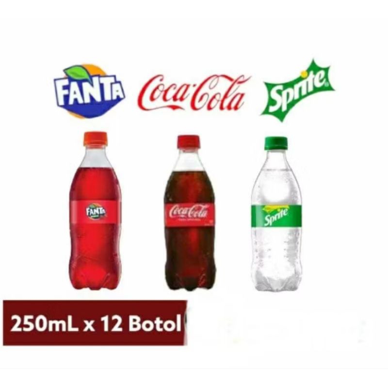 

( 1 Dus / 12 Botol ) Sprite / Fanta / Coca-Cola Mini