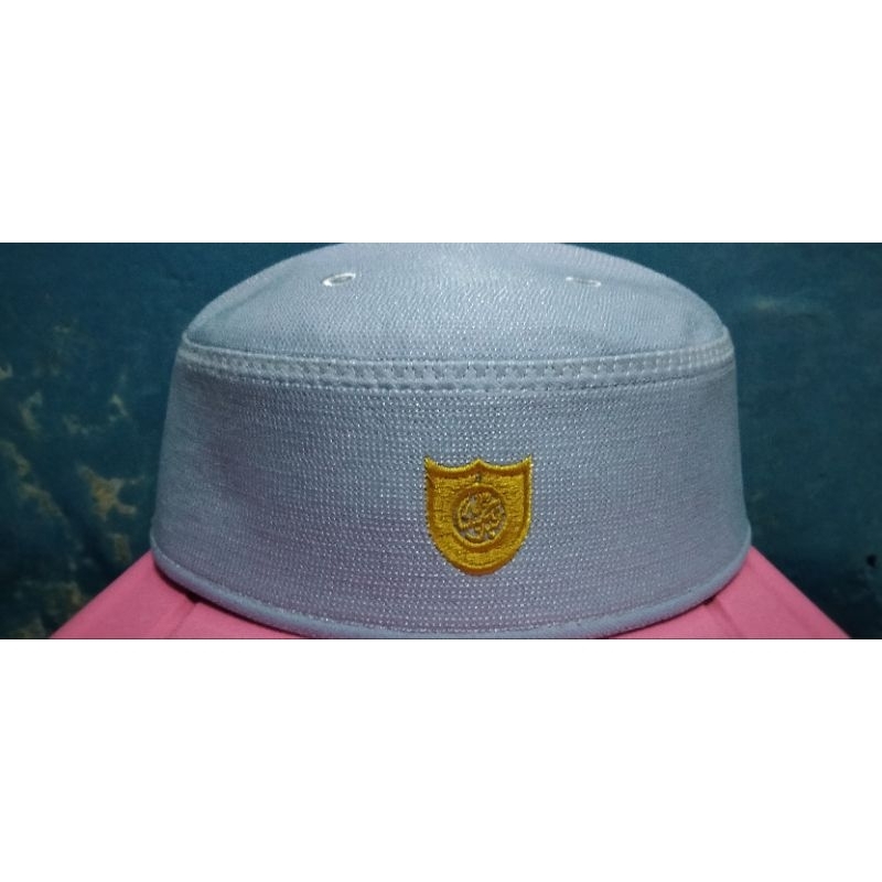 Peci / Kopiah Malaysia Putih T7 logo kuning