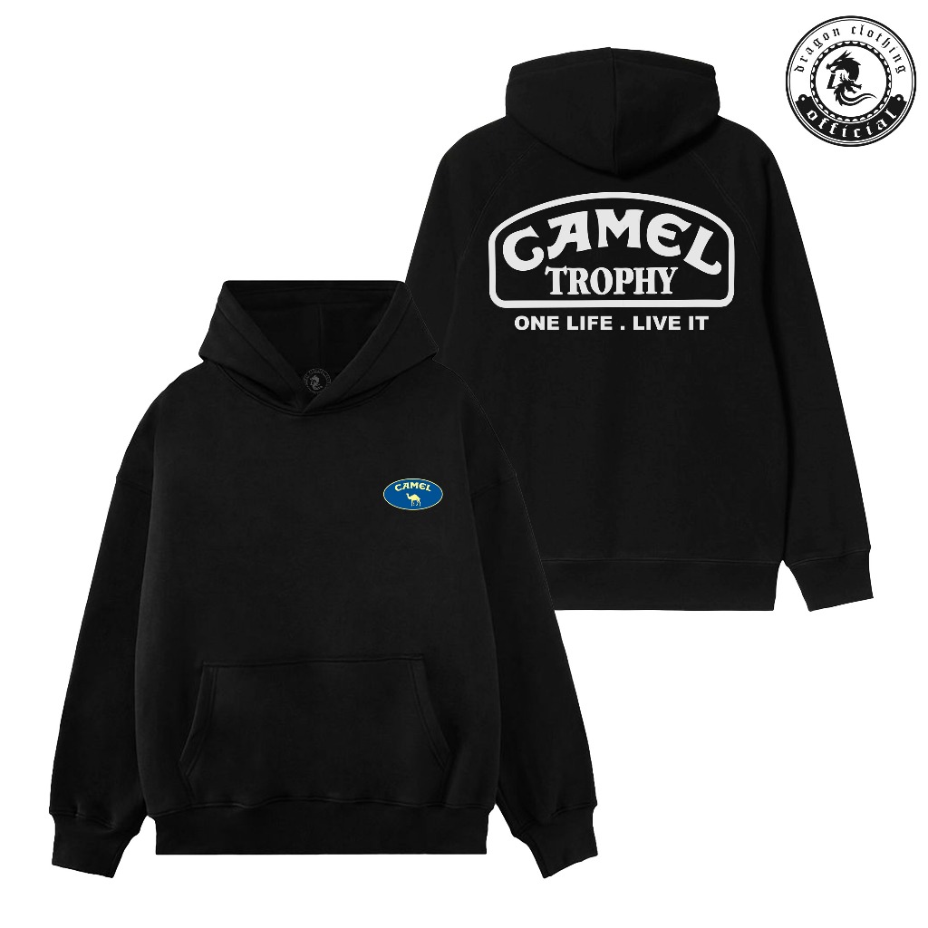 Sweater Hoodie Pria Keren Camel Thropy Bahan Fleece Tebal Dragon Clothing