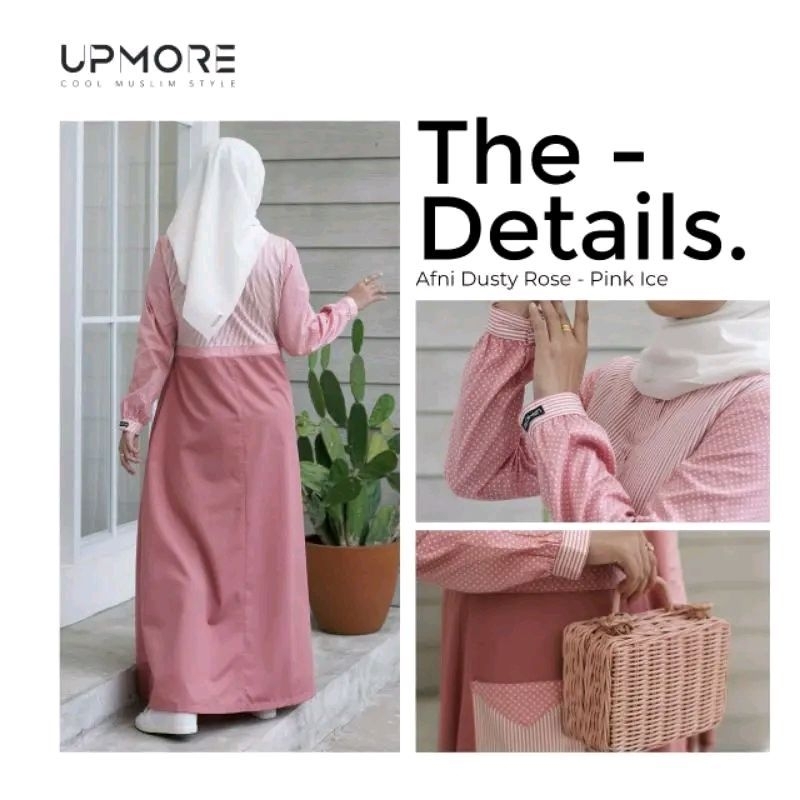 GAMIS UPMORE AFNI Muslim Wanita Dewasa Dress Kondangan