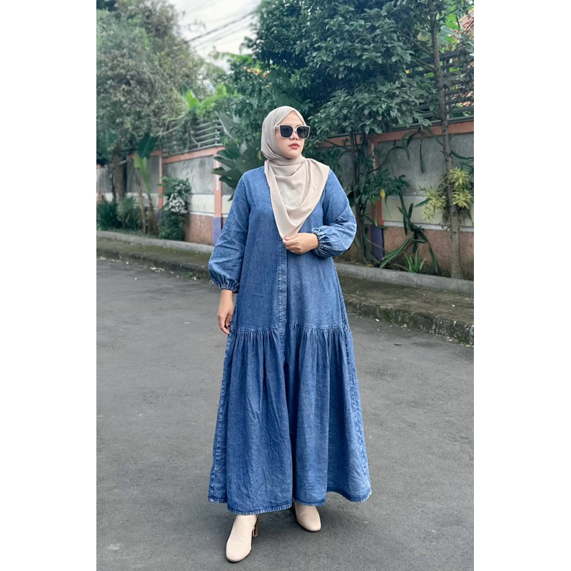 lulua jeans abaya gamis outer