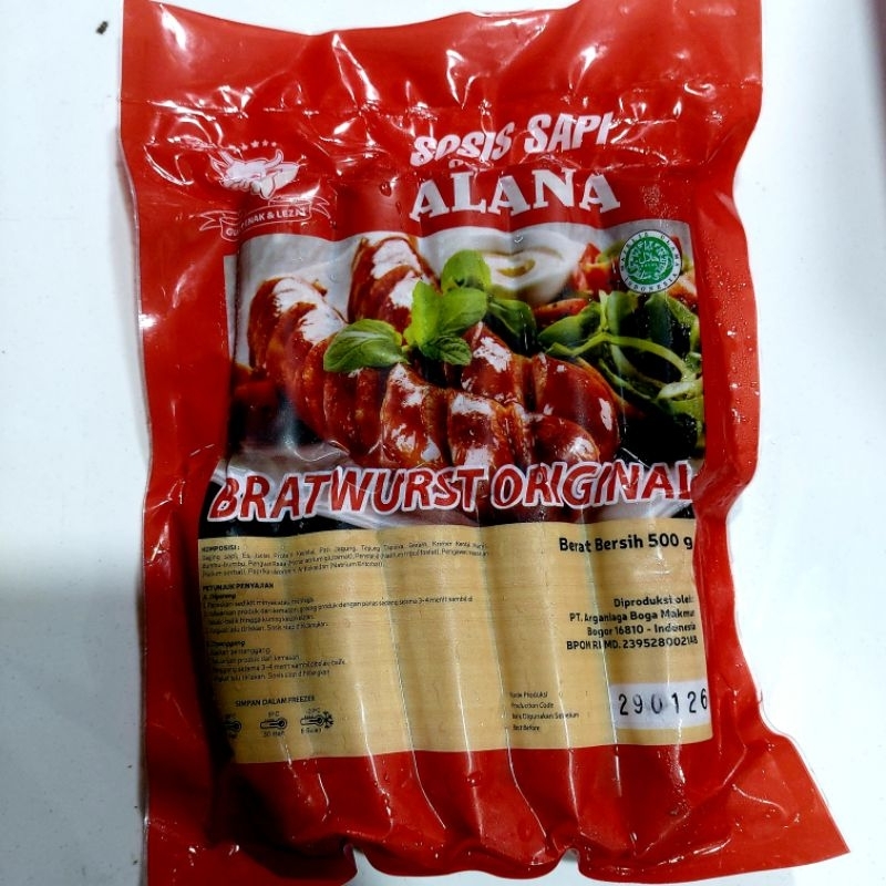 SOSIS BAKAR ONE SUKE RASA SAPI ISI 10 PCS BERAT 500 GRAM, RASA ORIGINAL