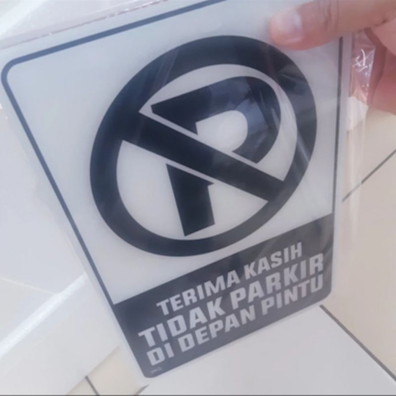 

Label tulisan/ Arklilik/ Rambu dilarang parkir