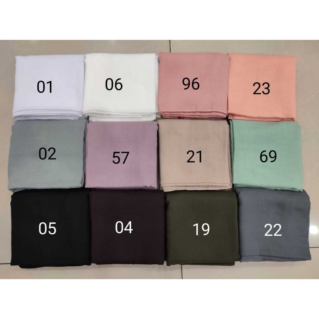 ZOYA KAYLA SCARF segiempat polos bahan voal ukuran 110cm