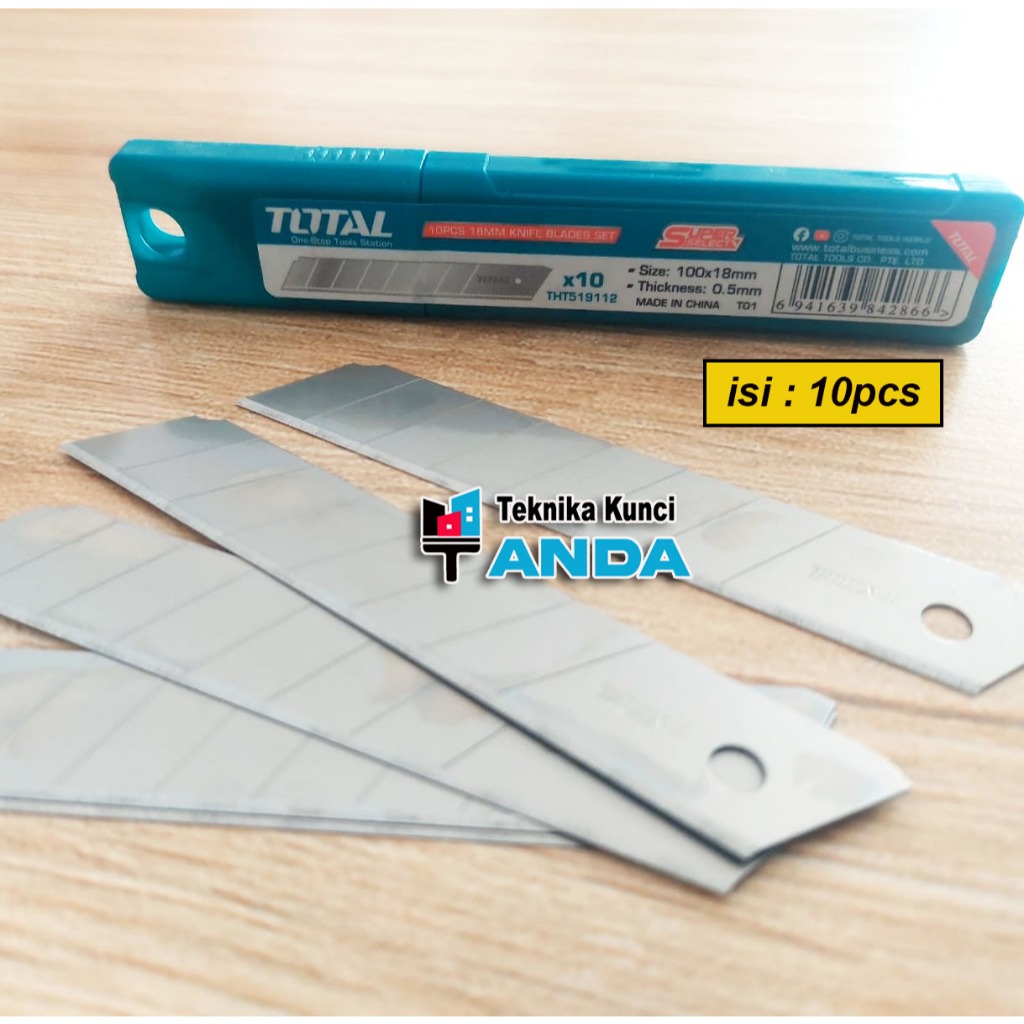 

Isi Kater Total PREMIUM QUALITY - Isi Cuter - Isi Cutter - Blades set - Mata Kater 10pcs