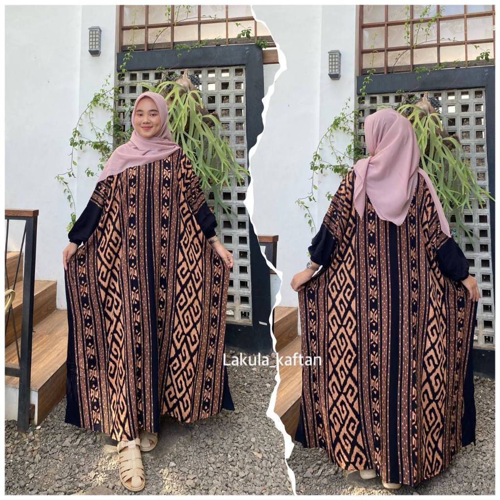 Kaftan Asmat Motif Songket Rayon super Batik Pekalongan Original Kaftan Abaya Jumbo