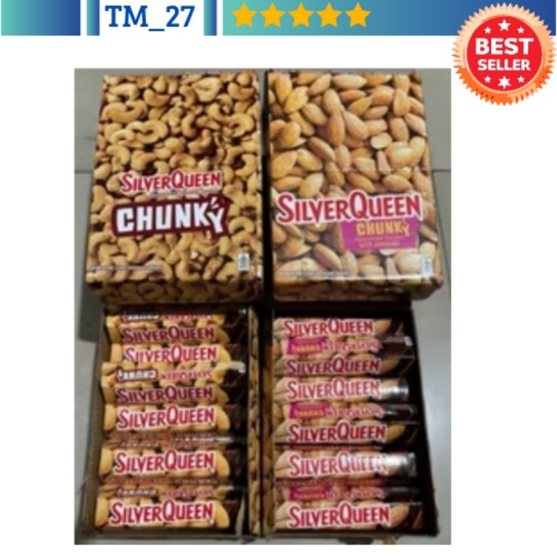 

Silver Queen Chunk'y Bar 26 gram 1 box isi 12 pcs